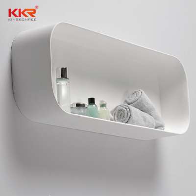 Chinese  Solid Surface Bathroom Accessory Rectangle Shampoo and Towel Shelf