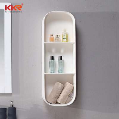 Nice looking modern bathroom wall shelving/ white wall mounted acrylic bathroom shelf